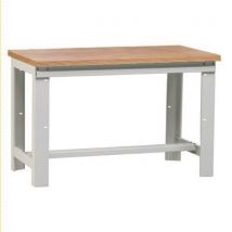 Plain workbench 2400x750 mm beech plywood top - thickness 40 mm