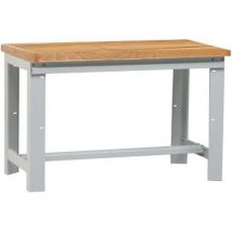 Plain workbench - 1300x750 mm solid beech top - thickness 50 mm