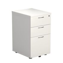 Under Desk 3 Drawer Pedestal - White - 69x40.4x50cm - Office & Working Furniture