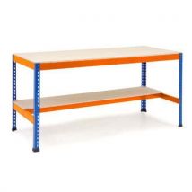 Workbench 1/2 shelf 915h x 1525w x 760mmd chip-blue/orange
