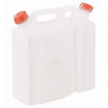 White hdpe double jerrycan 1.5 l + 3.5 l
