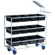 Order/post trolley model: black container total length: 1190 mm