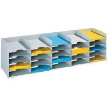 Multi-compartment document organiser 25 compartments width 112 cm - grey