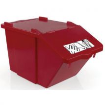 Red stackable container for waste sorting 45 l