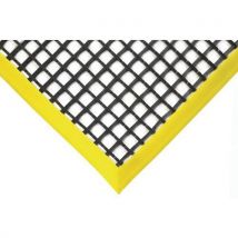 Workstation Mat with Yellow Edging LxW 1500x1000mm by Coba