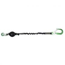 Energy-absorbing sgl. Webbing lanyard 2 m with sharp edge