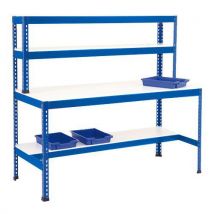 T-bar w/station 1/2 shelf mel 1675hx2440wx760mmd blue