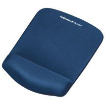 Plushtouch mouse mat with ergonomic wrist rest - blue