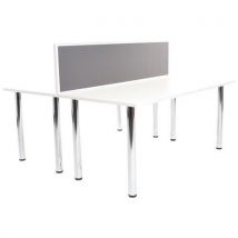 Border stright universal desk screen grey 400x1200mm