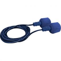 Ez-twist detectable blue earplugs with cord