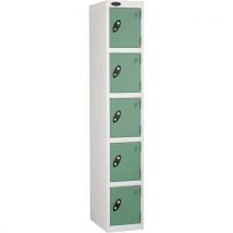 Jade white frame flat top 5 door locker 1780x305x305mm