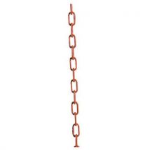 Red 6-mm plastic-coated chain