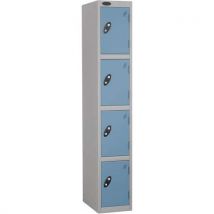 Ocean silver frame flat top 4 door locker 1780x305x460mm