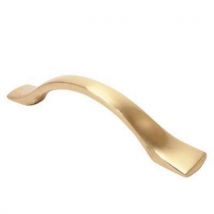 Touchpoint wave cabinet handle 96mm centres satin brass