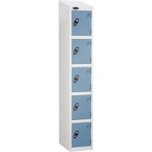 Ocean white frame sloping top 5 door locker 1930x305x460mm