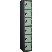 Jade black frame flat top 6 door locker 1780x305x460mm