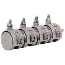 Plastic rollers silver col.:argent