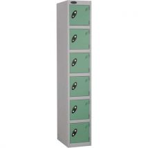 Jade silver frame flat top 6 door locker 1780x305x460mm