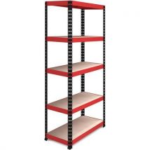 150kg boltless shelving unit - 5 tier - 1980x900mm - rb boss