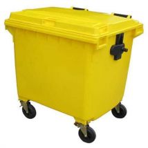 Yellow Wheeled Bin 1100 L