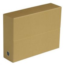 Cardboard box file - back width 9 cm beige
