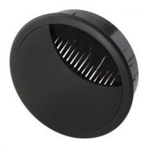 Ion round cable tidy 80mm black - pack of 10