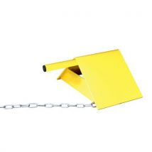Chock with yellow handle 410x245x180 mm