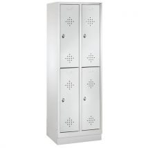Cloakroom locker 2 levels h1800xw610xd500 light grey
