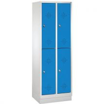 Cloakroom locker 2 levels h1800xw610xd500 light blue