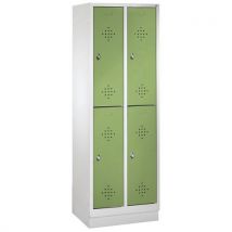 Cloakroom locker 2 levels h1800xw610xd500 reseda green