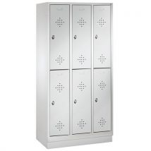 Cloakroom locker 2 levels h1800xw900xd500 light grey