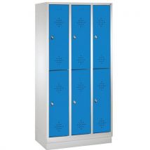 Cloakroom locker 2 levels h1800xw900xd500 light blue
