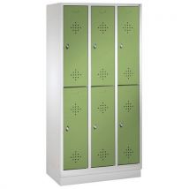 Cloakroom locker 2 levels h1800xw900xd500 reseda green