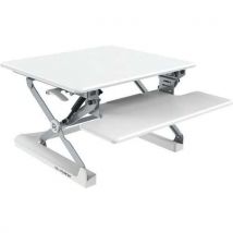 70 sit stand desk riser for single monitor - white