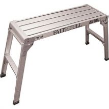 Faithfull aluminium fold away platform step 520x1000x300mm