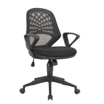 Halo Office Mesh Chair with Fixed Armrests in Black
