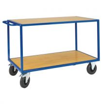 Wood shelf trolley - 2 shelves 1080 x 680 mm - 500 kg