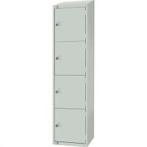 Grey/grey 4 door antibac locker 1950x450x450mm hasp/sloping