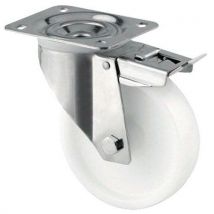 Swivel castor with brake capacity: 200 kg total height: 128 mm