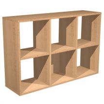 Maxicube six-compartment storage unit - beech - artarredi