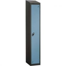 Ocean black frame sloping top 1 door locker 1930x305x305mm