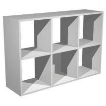 Maxicube 6-compartment storage unit - aluminium
