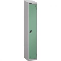 Jade silver frame sloping top 1 door locker 1930x305x305mm