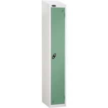 Jade white frame sloping top 1 door locker 1780x305x460mm