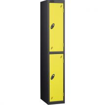 Lemon black frame flat top 2 door locker 1780x305x460 mm