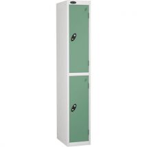 Jade white frame flat top 2 door locker 1780x305x460 mm