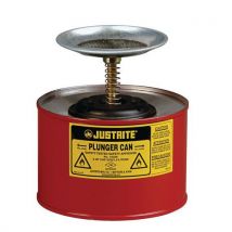 Steel plunger can red total height: 18.7 cm weight:1 kg