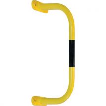 Yellow/black indoor wall mounted safety barrier - 350x750mm