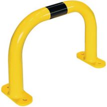 Yellow/black outdoor warehouse safety barrier - 350x500mm