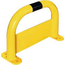 Yellow/black outdoor safety barrier + under-run - 350x500mm